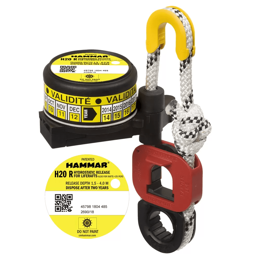 Hammar H20 hydrostatic release unit. The enlarged label at lower left shows the wheel mark and 2690/18